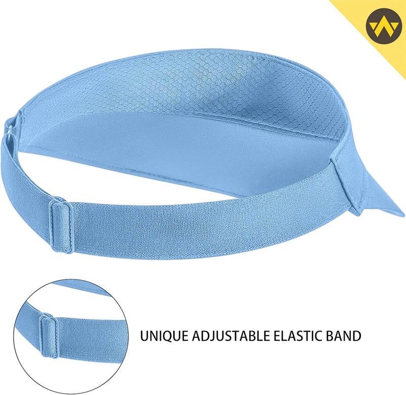 Wander Running Sun Visor Hats Wide Brim UV Protection Sports Golf Tennis Elastic Band Mesh Cap for Women - Image 2